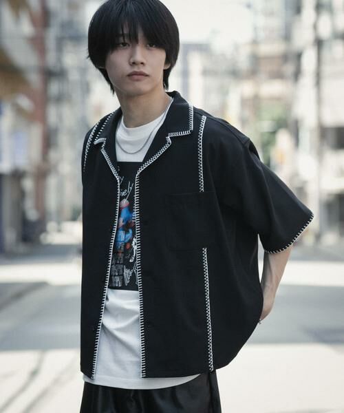 SENSE OF PLACE by URBAN RESEARCH / センスオブプレイス バイ アーバンリサーチ シャツ・ブラウス | ブランケットステッチショートスリーブシャツ | 詳細12