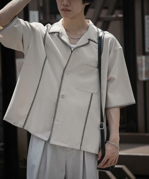 SENSE OF PLACE by URBAN RESEARCH / センスオブプレイス バイ アーバンリサーチ シャツ・ブラウス | ブランケットステッチショートスリーブシャツ | 詳細22