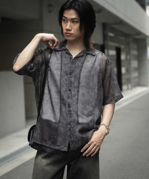 SENSE OF PLACE by URBAN RESEARCH / センスオブプレイス バイ アーバンリサーチ シャツ・ブラウス | シアープリントオープンカラーショートスリーブシャツ | 詳細24