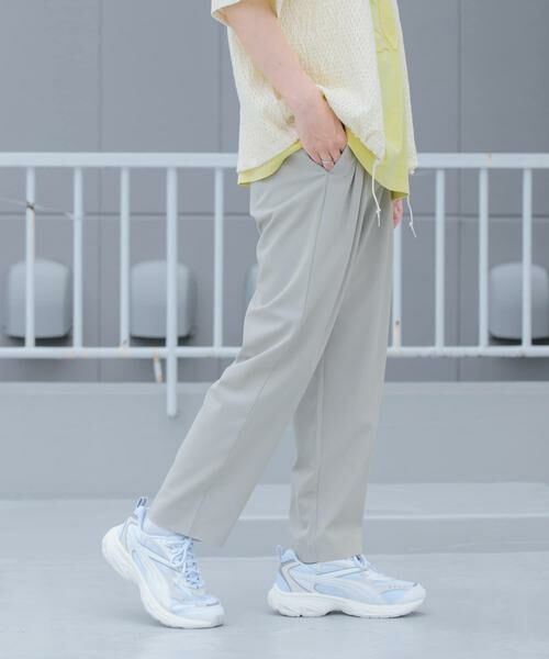 SENSE OF PLACE by URBAN RESEARCH / センスオブプレイス バイ アーバンリサーチ その他パンツ | 『イージーケア/セットアップ対応』ダブルタックテーパードスラックス(ベージュ)