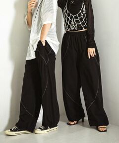 SENSE OF PLACE by URBAN RESEARCH / センスオブプレイス バイ アーバンリサーチ その他パンツ | 『ユニセックス』『セットアップ対応』 ブロックドトラックワイドパンツ