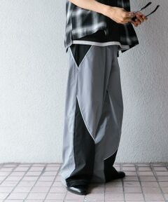 SENSE OF PLACE by URBAN RESEARCH / センスオブプレイス バイ アーバンリサーチ その他パンツ | 『ユニセックス』『セットアップ対応』 ブロックドトラックワイドパンツ