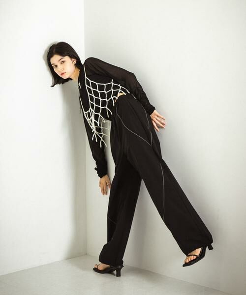 SENSE OF PLACE by URBAN RESEARCH / センスオブプレイス バイ アーバンリサーチ その他パンツ | 『ユニセックス』『セットアップ対応』 ブロックドトラックワイドパンツ | 詳細10