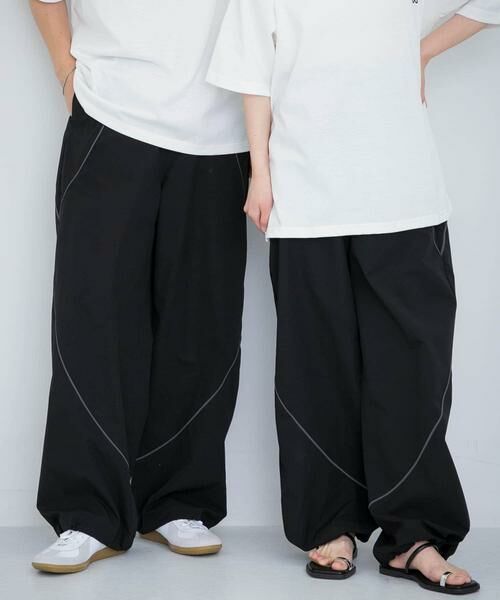 SENSE OF PLACE by URBAN RESEARCH / センスオブプレイス バイ アーバンリサーチ その他パンツ | 『ユニセックス』『セットアップ対応』 ブロックドトラックワイドパンツ | 詳細11