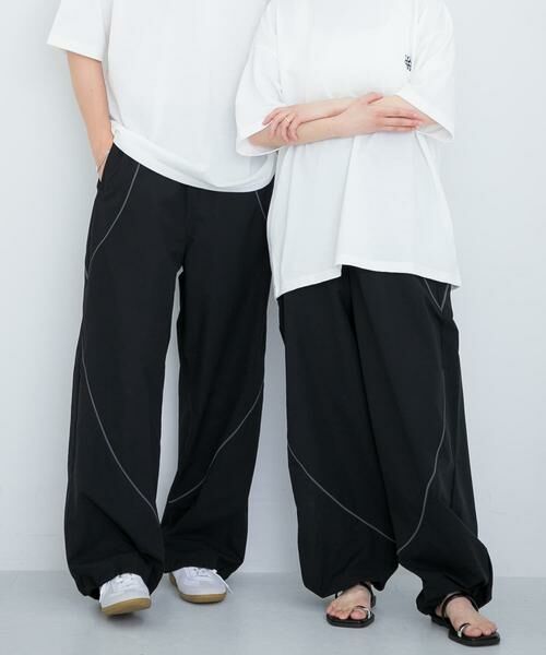 SENSE OF PLACE by URBAN RESEARCH / センスオブプレイス バイ アーバンリサーチ その他パンツ | 『ユニセックス』『セットアップ対応』 ブロックドトラックワイドパンツ | 詳細12