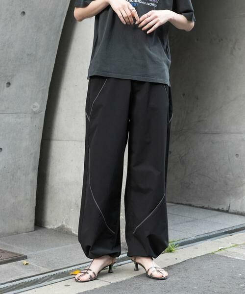 SENSE OF PLACE by URBAN RESEARCH / センスオブプレイス バイ アーバンリサーチ その他パンツ | 『ユニセックス』『セットアップ対応』 ブロックドトラックワイドパンツ | 詳細17