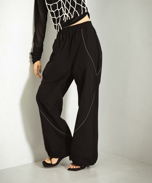 SENSE OF PLACE by URBAN RESEARCH / センスオブプレイス バイ アーバンリサーチ その他パンツ | 『ユニセックス』『セットアップ対応』 ブロックドトラックワイドパンツ | 詳細7