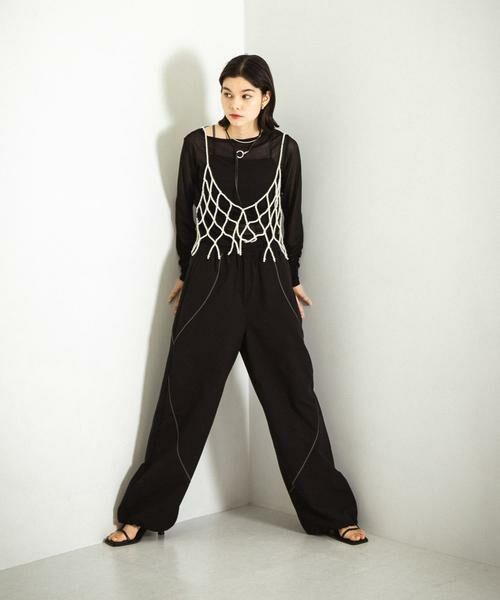 SENSE OF PLACE by URBAN RESEARCH / センスオブプレイス バイ アーバンリサーチ その他パンツ | 『ユニセックス』『セットアップ対応』 ブロックドトラックワイドパンツ | 詳細8