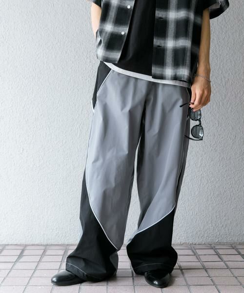 SENSE OF PLACE by URBAN RESEARCH / センスオブプレイス バイ アーバンリサーチ その他パンツ | 『ユニセックス』『セットアップ対応』 ブロックドトラックワイドパンツ | 詳細29