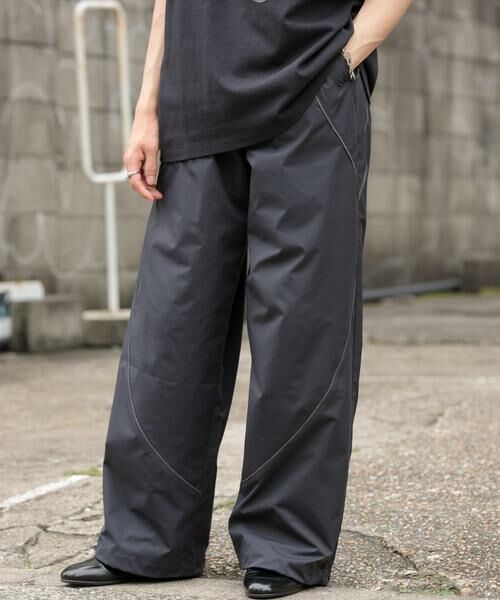 SENSE OF PLACE by URBAN RESEARCH / センスオブプレイス バイ アーバンリサーチ その他パンツ | 『ユニセックス』『セットアップ対応』 ブロックドトラックワイドパンツ(その他3)