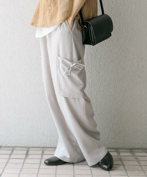 SENSE OF PLACE by URBAN RESEARCH / センスオブプレイス バイ アーバンリサーチ その他パンツ | 『セットアップ対応』 リネンライクサイドポケットワイドパンツ | 詳細17