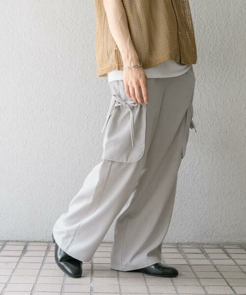 SENSE OF PLACE by URBAN RESEARCH / センスオブプレイス バイ アーバンリサーチ その他パンツ | 『セットアップ対応』 リネンライクサイドポケットワイドパンツ | 詳細18