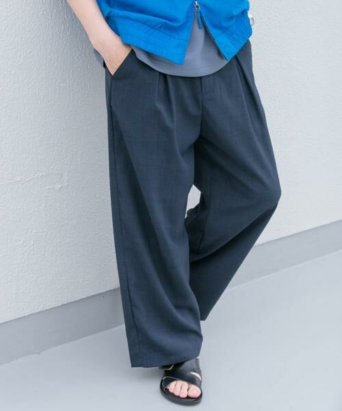 SENSE OF PLACE by URBAN RESEARCH / センスオブプレイス バイ アーバンリサーチ その他パンツ | 『イージーケア/セットアップ対応』リネンライクタックワイドパンツ | 詳細3