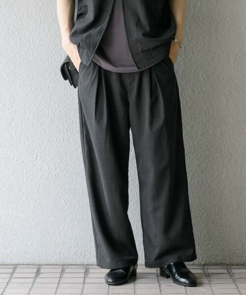 SENSE OF PLACE by URBAN RESEARCH / センスオブプレイス バイ アーバンリサーチ その他パンツ | 『イージーケア/セットアップ対応』リネンライクタックワイドパンツ | 詳細15