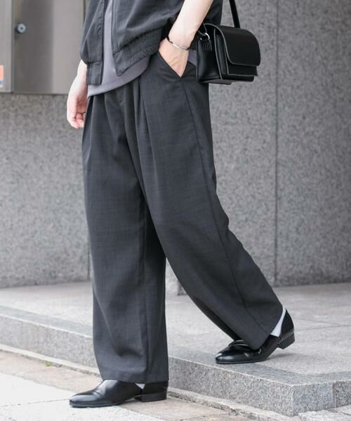 SENSE OF PLACE by URBAN RESEARCH / センスオブプレイス バイ アーバンリサーチ その他パンツ | 『イージーケア/セットアップ対応』リネンライクタックワイドパンツ | 詳細17
