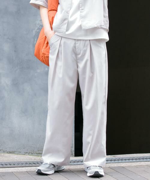 SENSE OF PLACE by URBAN RESEARCH / センスオブプレイス バイ アーバンリサーチ その他パンツ | 『イージーケア/セットアップ対応』リネンライクタックワイドパンツ | 詳細23