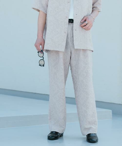 SENSE OF PLACE by URBAN RESEARCH / センスオブプレイス バイ アーバンリサーチ その他パンツ | 『セットアップ対応』 ボタニカルジャガードワイドスラックス | 詳細13