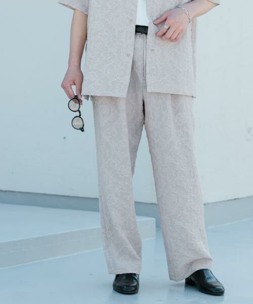 SENSE OF PLACE by URBAN RESEARCH / センスオブプレイス バイ アーバンリサーチ その他パンツ | 『セットアップ対応』 ボタニカルジャガードワイドスラックス | 詳細14