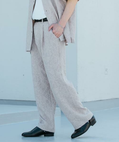 SENSE OF PLACE by URBAN RESEARCH / センスオブプレイス バイ アーバンリサーチ その他パンツ | 『セットアップ対応』 ボタニカルジャガードワイドスラックス | 詳細16
