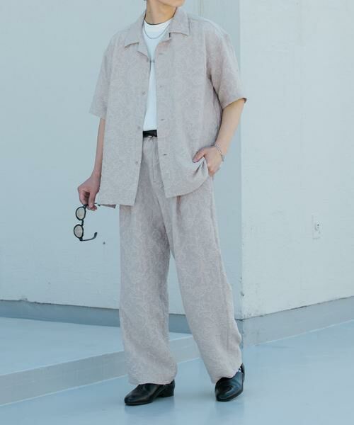 SENSE OF PLACE by URBAN RESEARCH / センスオブプレイス バイ アーバンリサーチ その他パンツ | 『セットアップ対応』 ボタニカルジャガードワイドスラックス | 詳細17