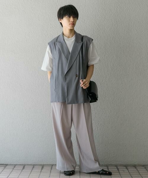 SENSE OF PLACE by URBAN RESEARCH / センスオブプレイス バイ アーバンリサーチ その他パンツ | ワンタックピンストライプワイドスラックス | 詳細19