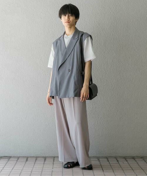 SENSE OF PLACE by URBAN RESEARCH / センスオブプレイス バイ アーバンリサーチ その他パンツ | ワンタックピンストライプワイドスラックス | 詳細20