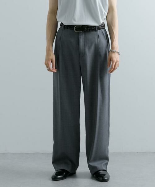 SENSE OF PLACE by URBAN RESEARCH / センスオブプレイス バイ アーバンリサーチ その他パンツ | チェックワンタックワイドスラックス | 詳細30