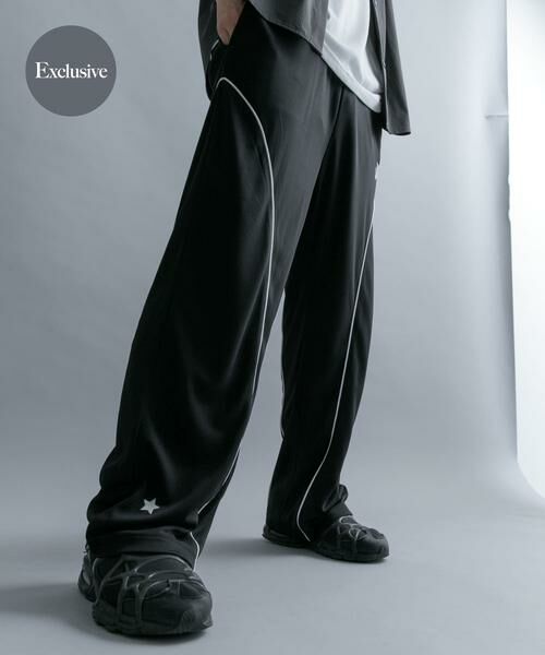 SENSE OF PLACE by URBAN RESEARCH / センスオブプレイス バイ アーバンリサーチ その他パンツ | 『別注』SHUHEI KOKI×SENSE OF PLACE トラックパンツ(ブラック)