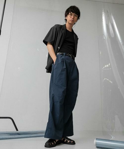 SENSE OF PLACE by URBAN RESEARCH / センスオブプレイス バイ アーバンリサーチ その他パンツ | 『わたべ×SOP』ナイロンフレアワイドパンツ | 詳細4