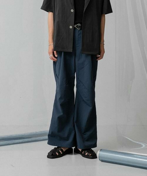 SENSE OF PLACE by URBAN RESEARCH / センスオブプレイス バイ アーバンリサーチ その他パンツ | 『わたべ×SOP』ナイロンフレアワイドパンツ | 詳細5
