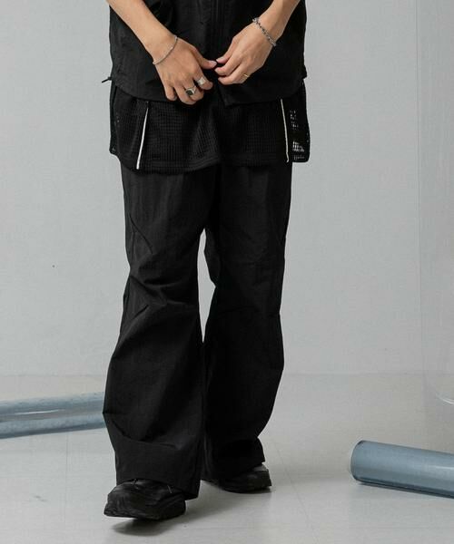 SENSE OF PLACE by URBAN RESEARCH / センスオブプレイス バイ アーバンリサーチ その他パンツ | 『わたべ×SOP』ナイロンフレアワイドパンツ | 詳細15