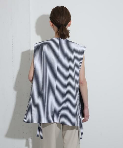 SENSE OF PLACE by URBAN RESEARCH / センスオブプレイス バイ アーバンリサーチ ベスト | hxcyyd × SOP　ストライプフラワーコサージュシャツベスト(UNISEX) | 詳細16