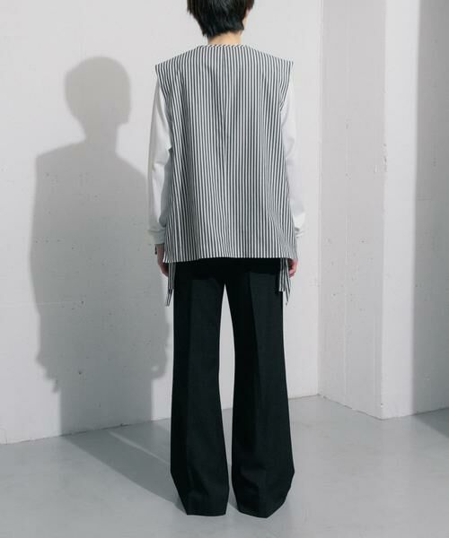 SENSE OF PLACE by URBAN RESEARCH / センスオブプレイス バイ アーバンリサーチ ベスト | hxcyyd × SOP　ストライプフラワーコサージュシャツベスト(UNISEX) | 詳細22