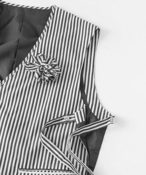 SENSE OF PLACE by URBAN RESEARCH / センスオブプレイス バイ アーバンリサーチ ベスト | hxcyyd × SOP　ストライプフラワーコサージュシャツベスト(UNISEX) | 詳細27