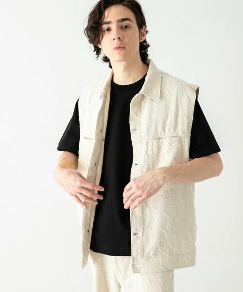 SENSE OF PLACE by URBAN RESEARCH / センスオブプレイス バイ アーバンリサーチ ベスト | 『セットアップ対応』 フラワーデニムベスト | 詳細11