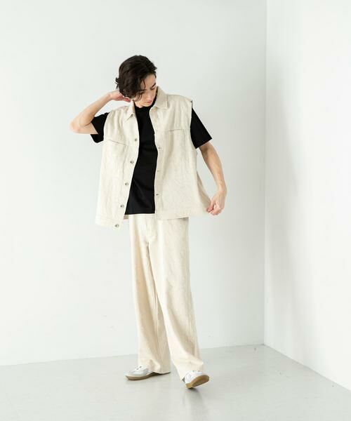 SENSE OF PLACE by URBAN RESEARCH / センスオブプレイス バイ アーバンリサーチ ベスト | 『セットアップ対応』 フラワーデニムベスト | 詳細15