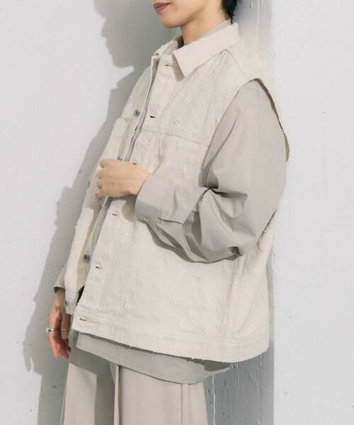 SENSE OF PLACE by URBAN RESEARCH / センスオブプレイス バイ アーバンリサーチ ベスト | 『セットアップ対応』 フラワーデニムベスト | 詳細19