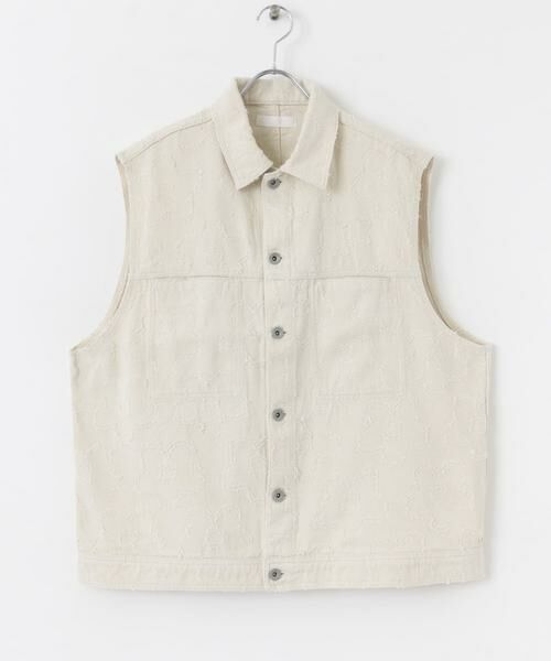 SENSE OF PLACE by URBAN RESEARCH / センスオブプレイス バイ アーバンリサーチ ベスト | 『セットアップ対応』 フラワーデニムベスト | 詳細25