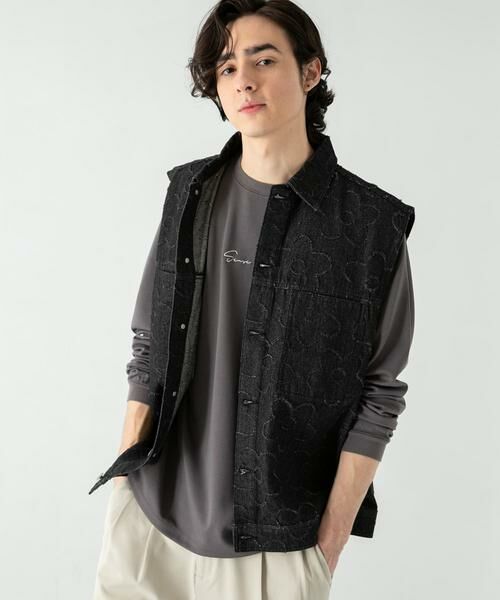 SENSE OF PLACE by URBAN RESEARCH / センスオブプレイス バイ アーバンリサーチ ベスト | 『セットアップ対応』 フラワーデニムベスト | 詳細30