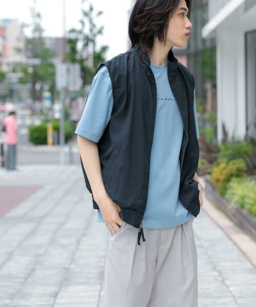 SENSE OF PLACE by URBAN RESEARCH / センスオブプレイス バイ アーバンリサーチ ベスト | 『イージーケア/セットアップ対応』リネンライクスタンドカラーWジップベスト | 詳細19