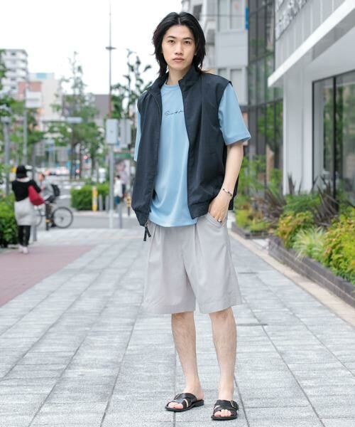 SENSE OF PLACE by URBAN RESEARCH / センスオブプレイス バイ アーバンリサーチ ベスト | 『イージーケア/セットアップ対応』リネンライクスタンドカラーWジップベスト | 詳細20