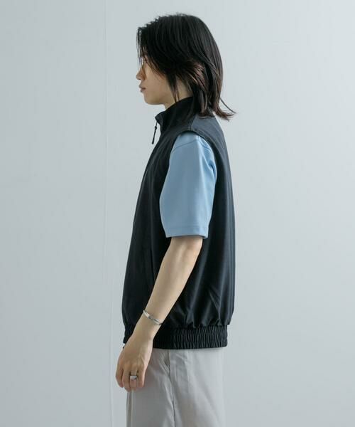 SENSE OF PLACE by URBAN RESEARCH / センスオブプレイス バイ アーバンリサーチ ベスト | 『イージーケア/セットアップ対応』リネンライクスタンドカラーWジップベスト | 詳細23