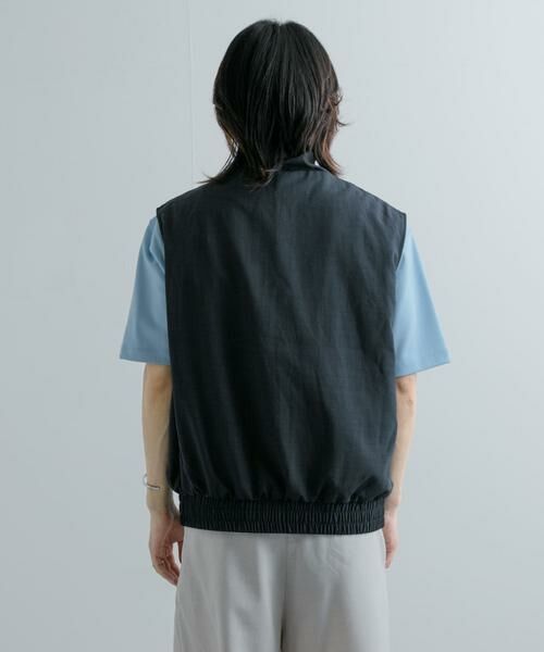 SENSE OF PLACE by URBAN RESEARCH / センスオブプレイス バイ アーバンリサーチ ベスト | 『イージーケア/セットアップ対応』リネンライクスタンドカラーWジップベスト | 詳細24