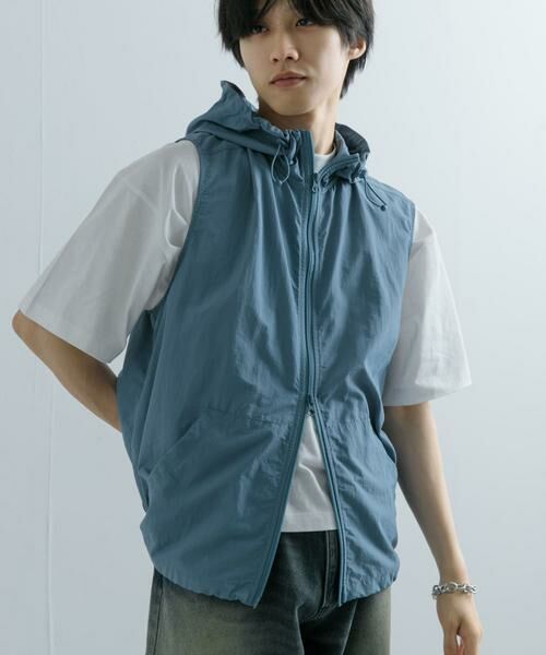 SENSE OF PLACE by URBAN RESEARCH / センスオブプレイス バイ アーバンリサーチ その他アウター | 『セットアップ対応』ナイロンフーデッドトラックベスト | 詳細1