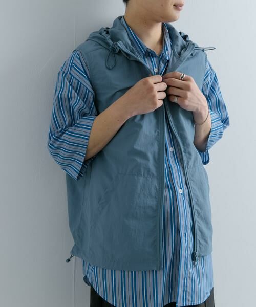 SENSE OF PLACE by URBAN RESEARCH / センスオブプレイス バイ アーバンリサーチ その他アウター | 『セットアップ対応』ナイロンフーデッドトラックベスト | 詳細13