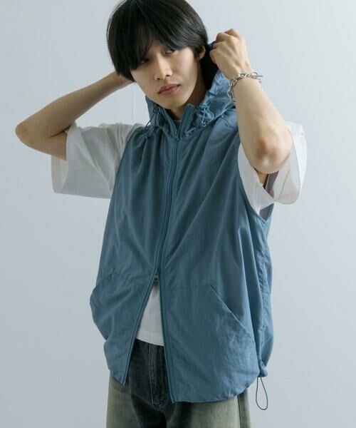 SENSE OF PLACE by URBAN RESEARCH / センスオブプレイス バイ アーバンリサーチ その他アウター | 『セットアップ対応』ナイロンフーデッドトラックベスト | 詳細3