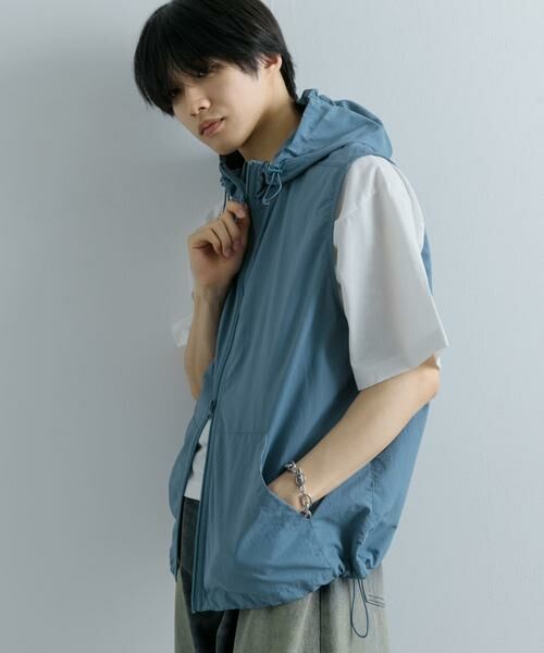 SENSE OF PLACE by URBAN RESEARCH / センスオブプレイス バイ アーバンリサーチ その他アウター | 『セットアップ対応』ナイロンフーデッドトラックベスト | 詳細5