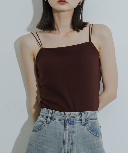 SENSE OF PLACE by URBAN RESEARCH / センスオブプレイス バイ アーバンリサーチ キャミソール・チューブトップ | 『一部WEB限定カラー』『サイズ展開あり』ダブルストラップカップツキキャミソール | 詳細9