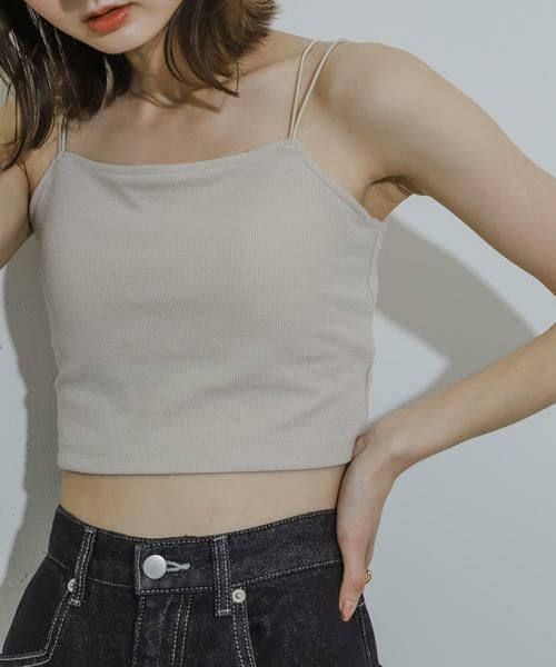 SENSE OF PLACE by URBAN RESEARCH / センスオブプレイス バイ アーバンリサーチ キャミソール・チューブトップ | 『一部WEB限定カラー』『サイズ展開あり』ダブルストラップカップツキキャミソール | 詳細3