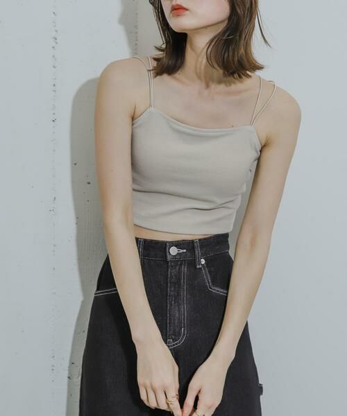 SENSE OF PLACE by URBAN RESEARCH / センスオブプレイス バイ アーバンリサーチ キャミソール・チューブトップ | 『一部WEB限定カラー』『サイズ展開あり』ダブルストラップカップツキキャミソール | 詳細4